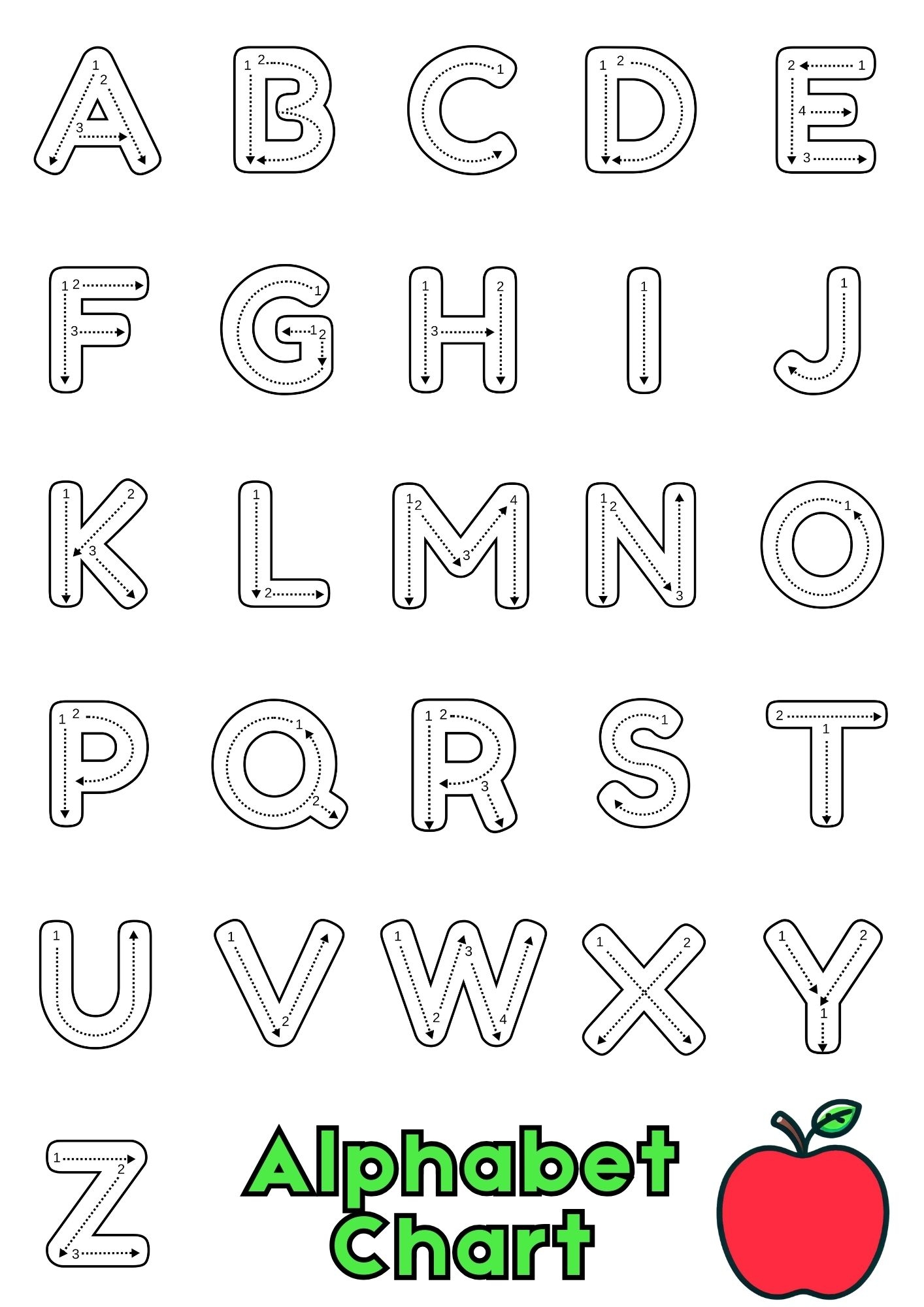 11 Free Printable Alphabet Charts Teach Prints