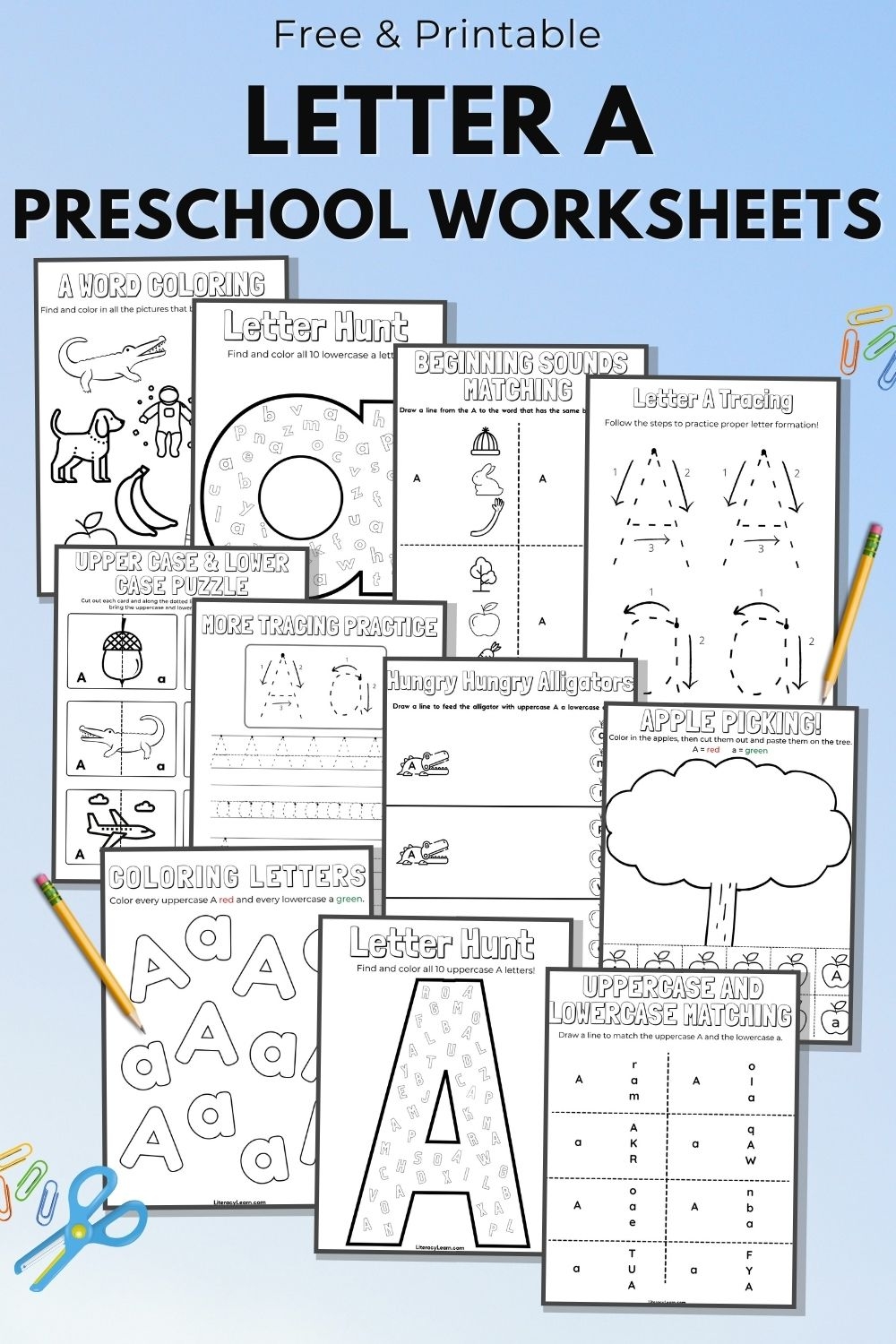 Alphabet Worksheets Preschool Free