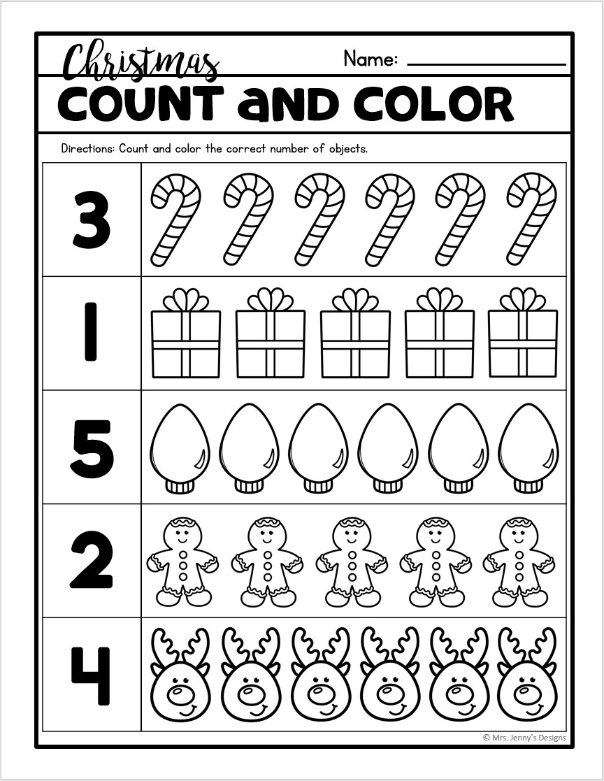 25 Christmas No Prep Worksheets U0026 Activities For Preschool And Kindergarten Classful