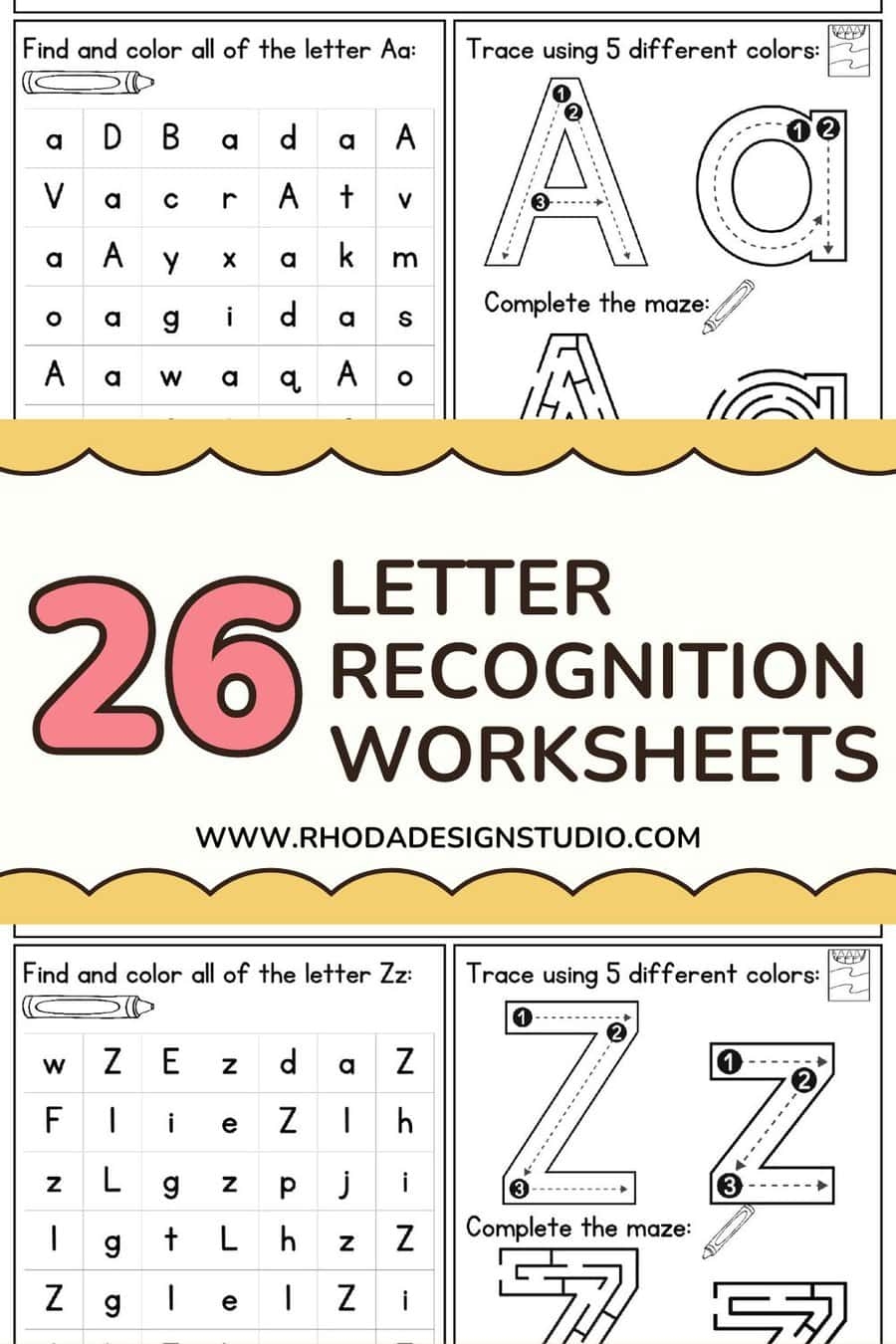 Free Alphabet Recognition Worksheets