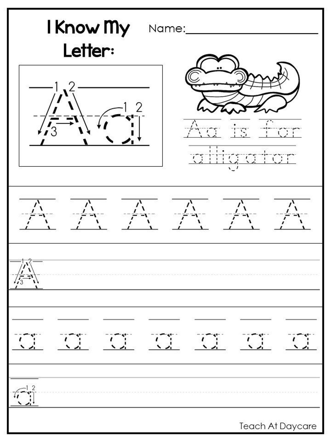 26 Printable Alphabet I Know My Letters Worksheets Preschool kdg Worksheets Library