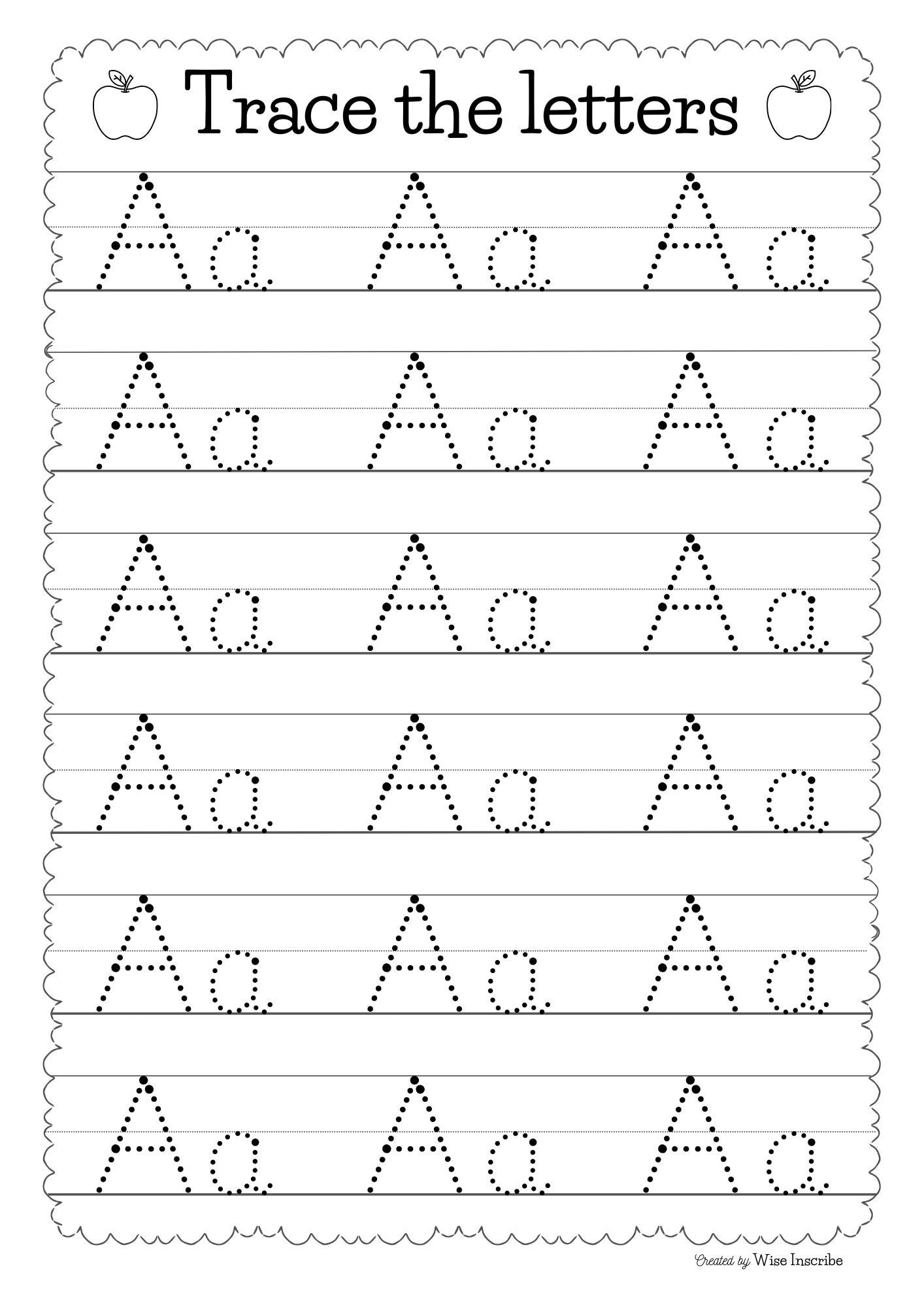 26 Trace The Alphabet Worksheets Printable Letters Tracing 