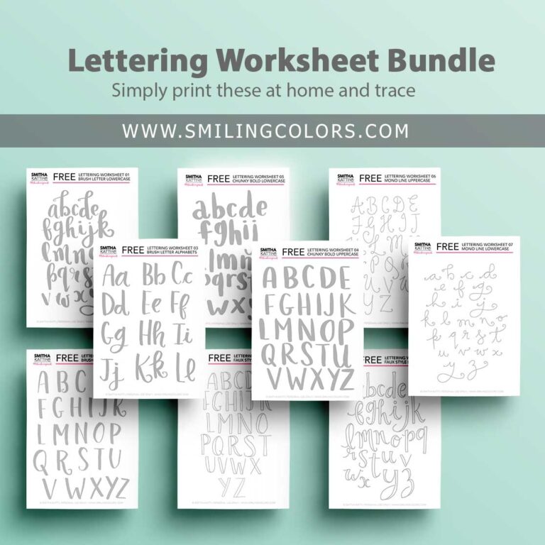 30 FREE Lettering Worksheets Print U0026 Start Practicing