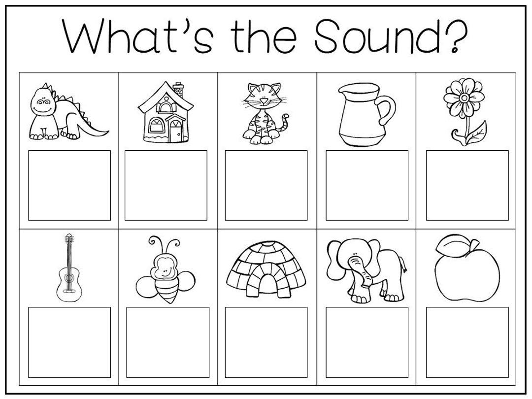 Alphabet Sounds Worksheet