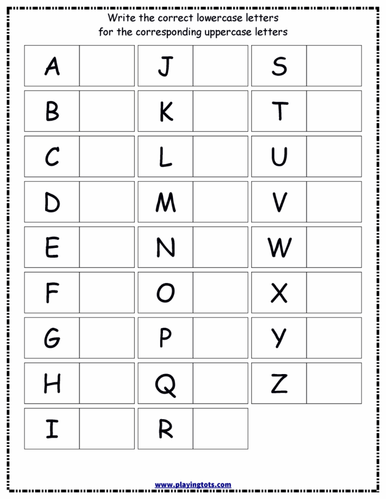 4 Capital And Small Alphabets Worksheets Free Printable Alpha 98C Worksheets Library