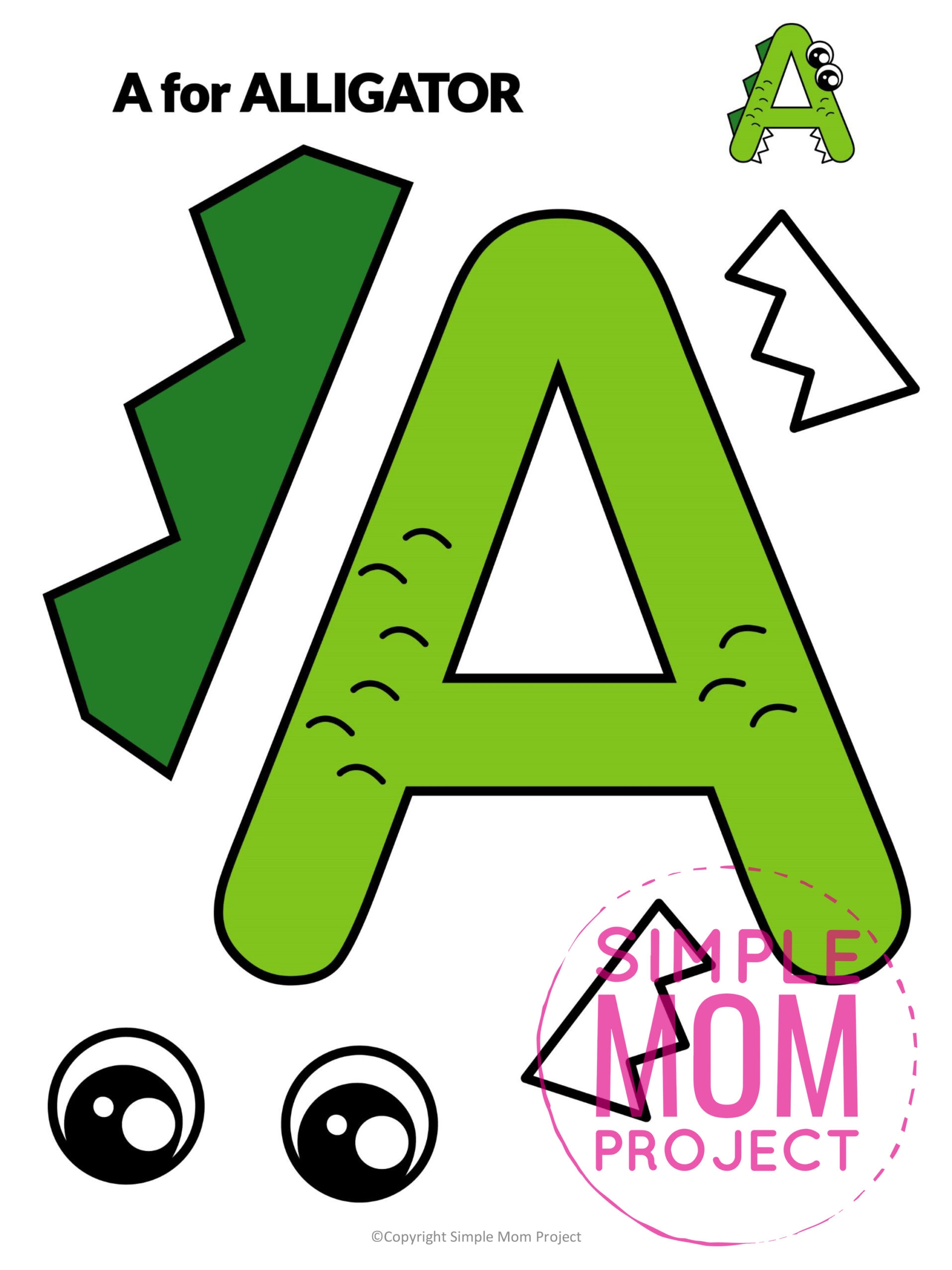 54 ULTIMATE Alphabet Cut And Paste Craft Printable Templates Full Colored U0026 Black And White Simple Mom Project Store