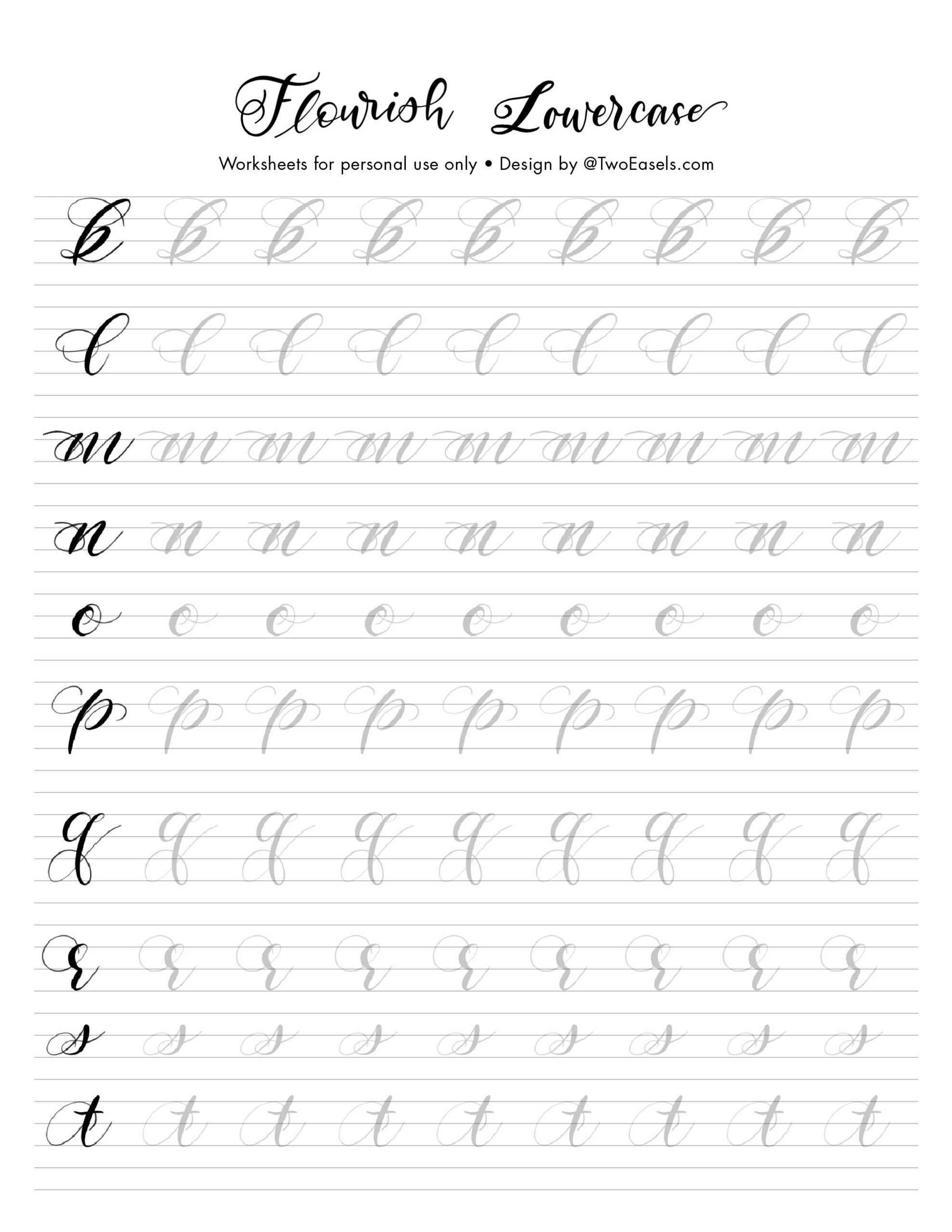 Brush Pen Alphabet Worksheet