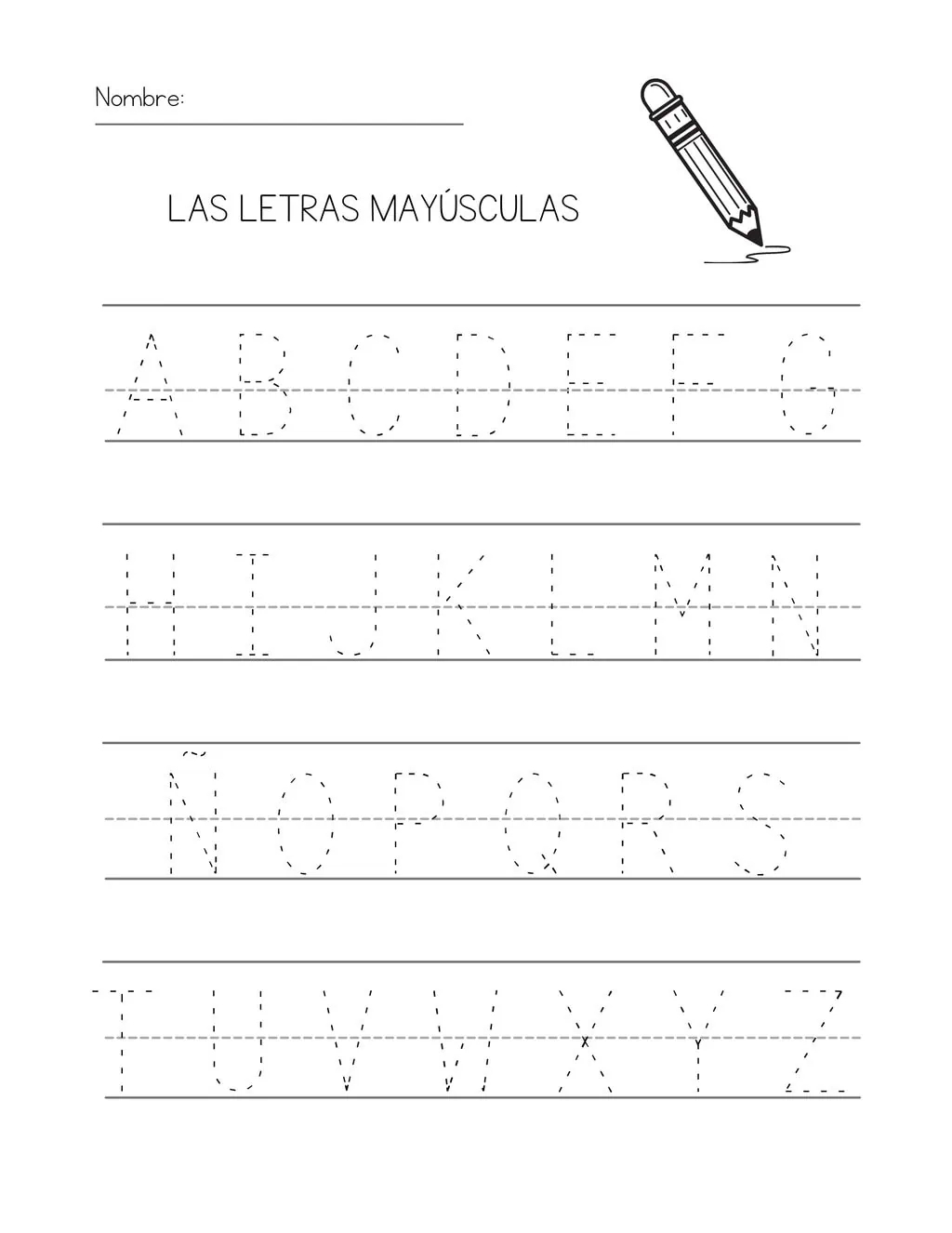 Free Printable Spanish Alphabet Worksheets