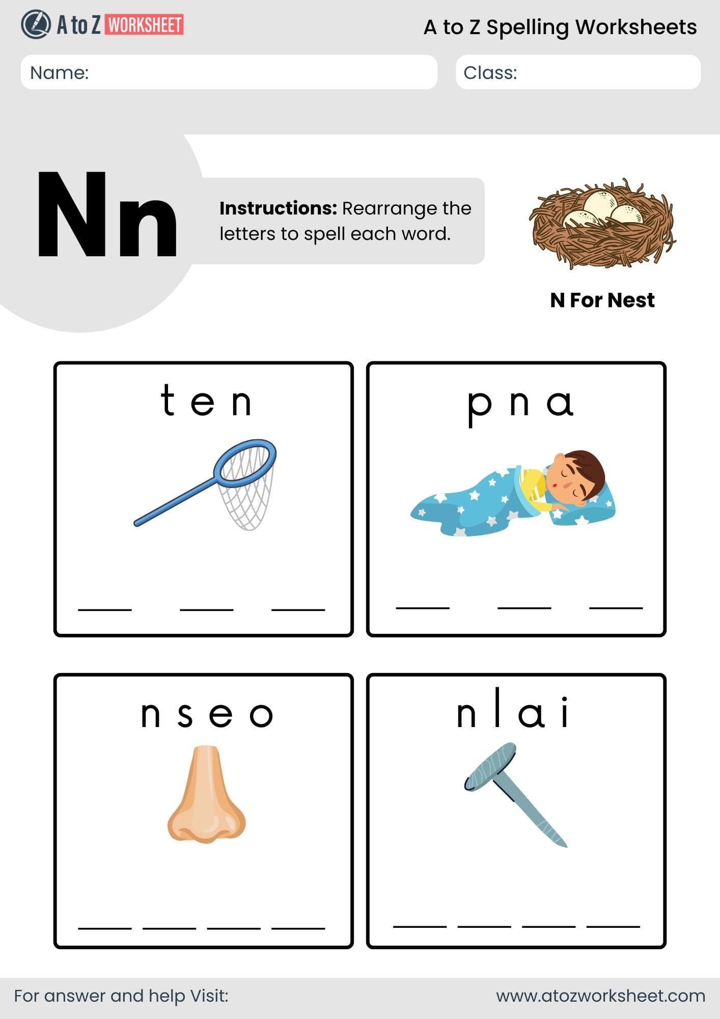 A To Z Spelling Worksheets 26 Free Printable Activity Sheets For Kids A To Z Worksheet