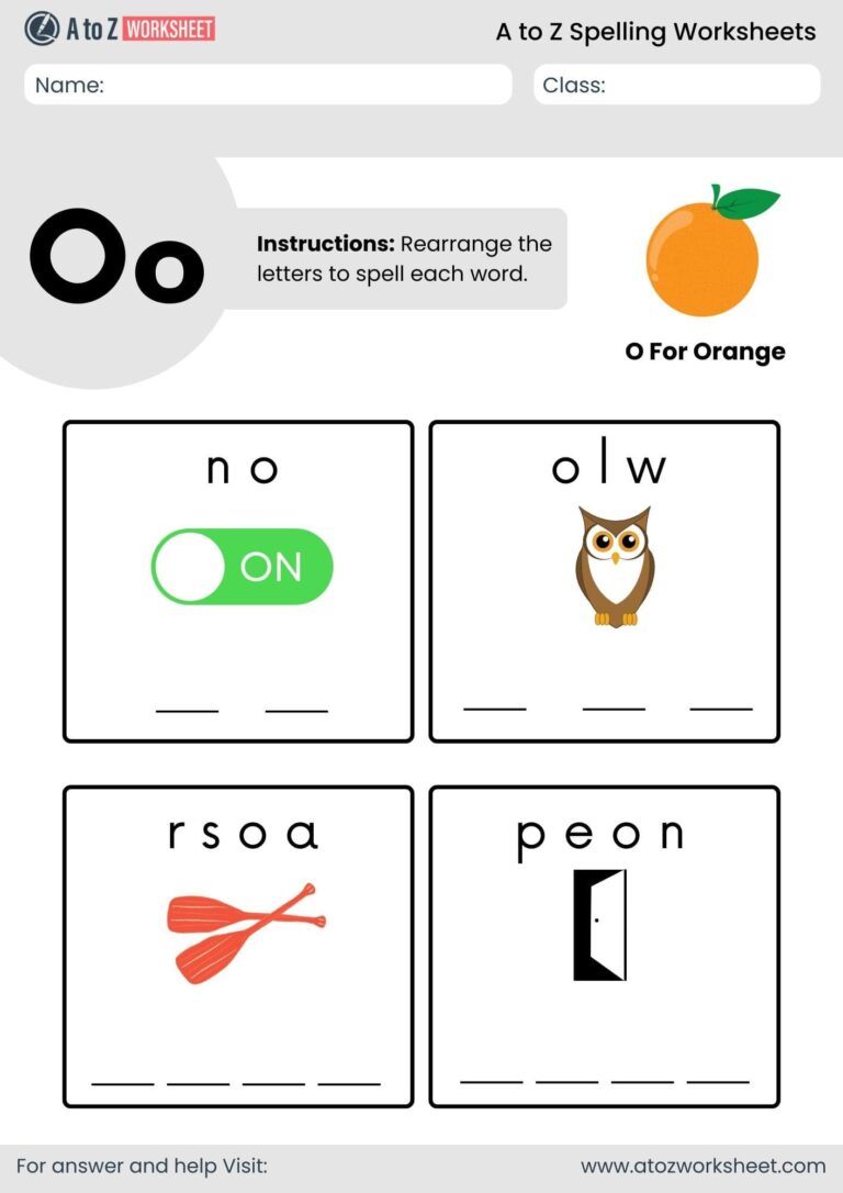 A To Z Spelling Worksheets 26 Free Printable Activity Sheets For Kids A To Z Worksheet