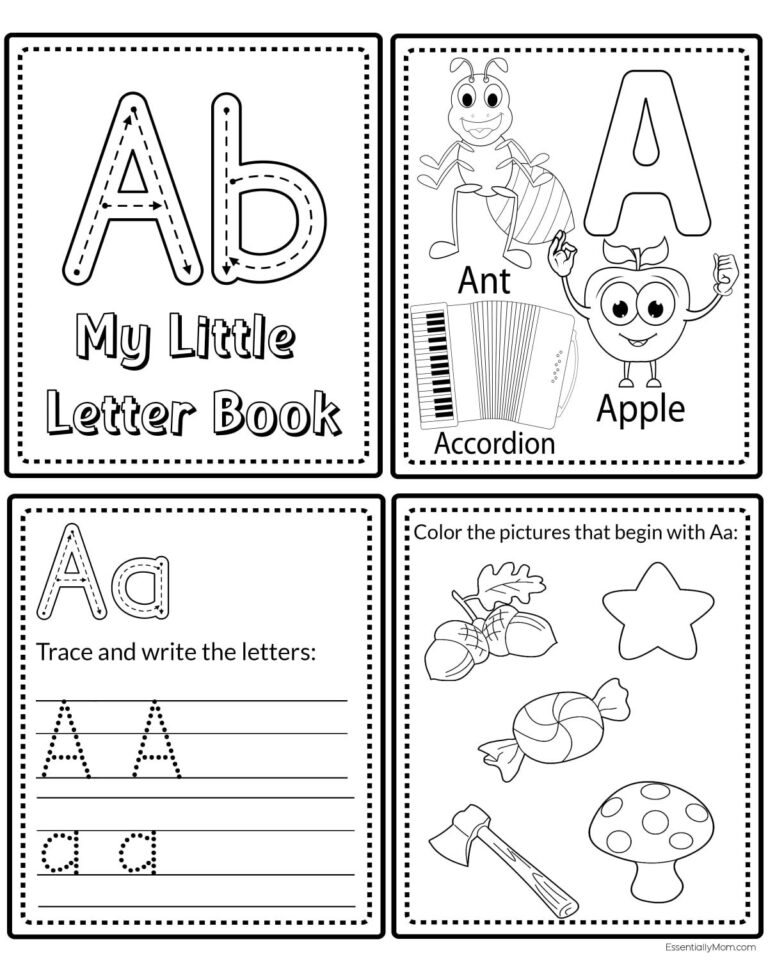 ABC Mini Book Printable Alphabet Letter Mini Book Worksheets Library