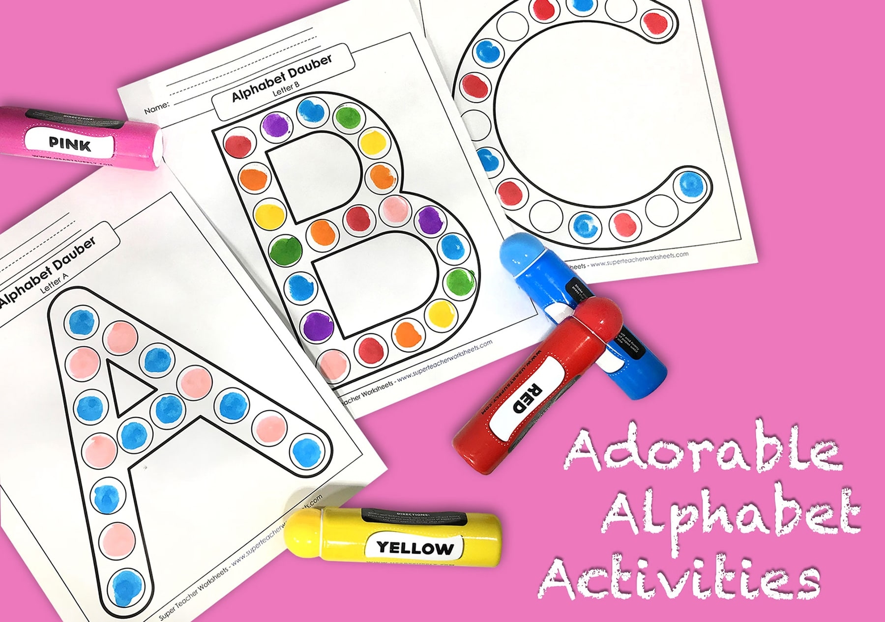 Adorable Alphabet Activities Blog Post
