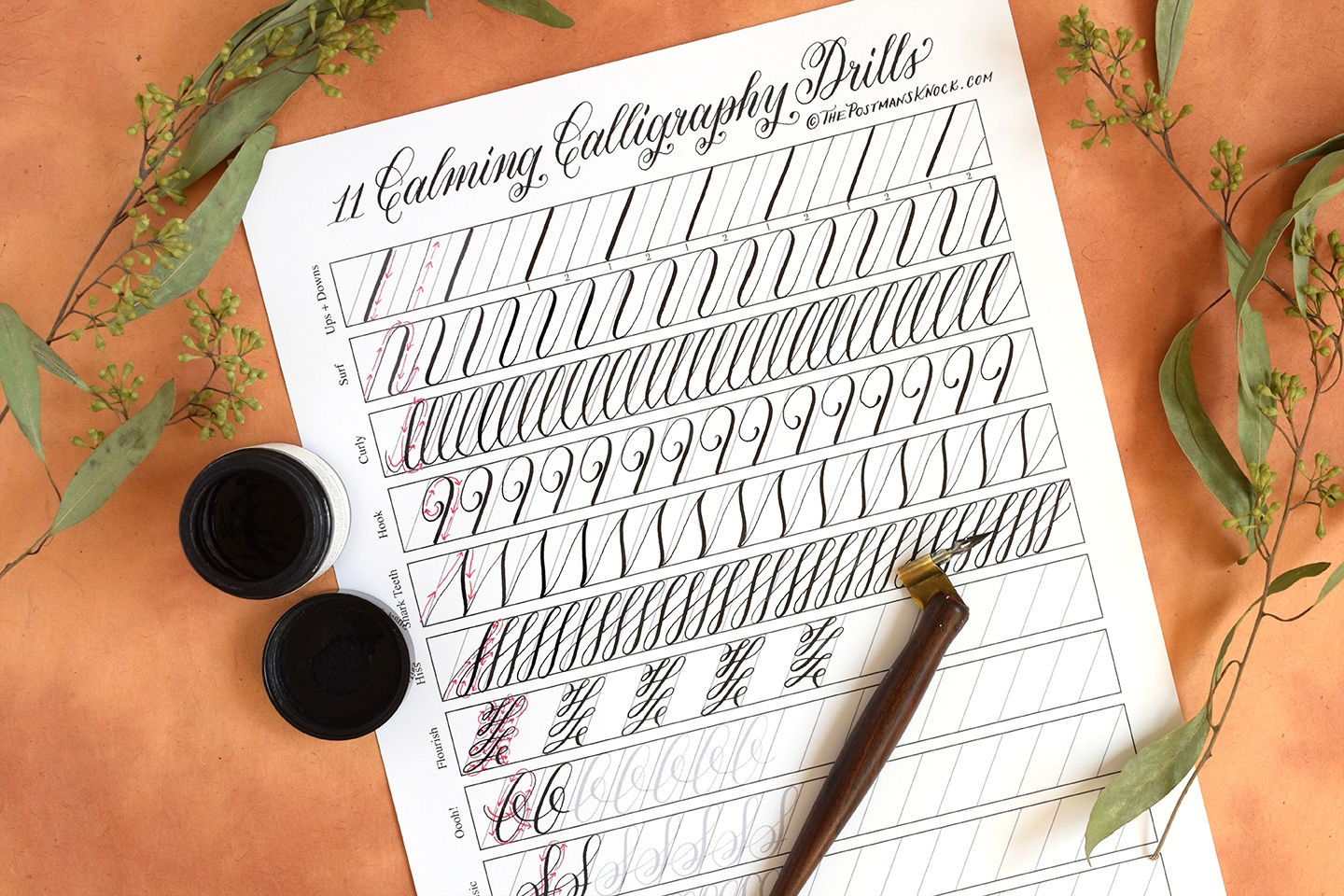 Free Hand Lettering Alphabet Worksheets