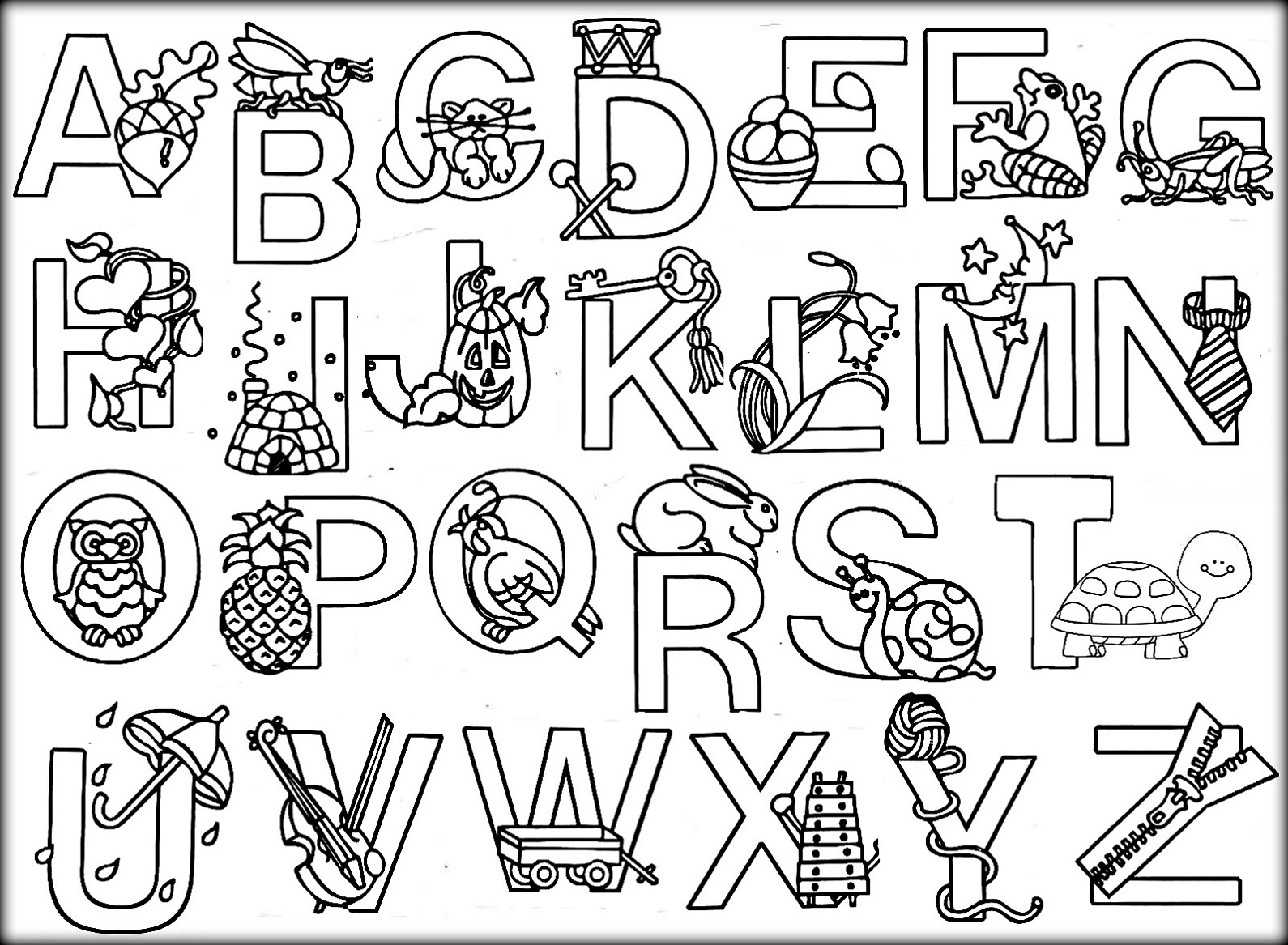 Alphabet Coloring Worksheets To Print 123 Worksheets