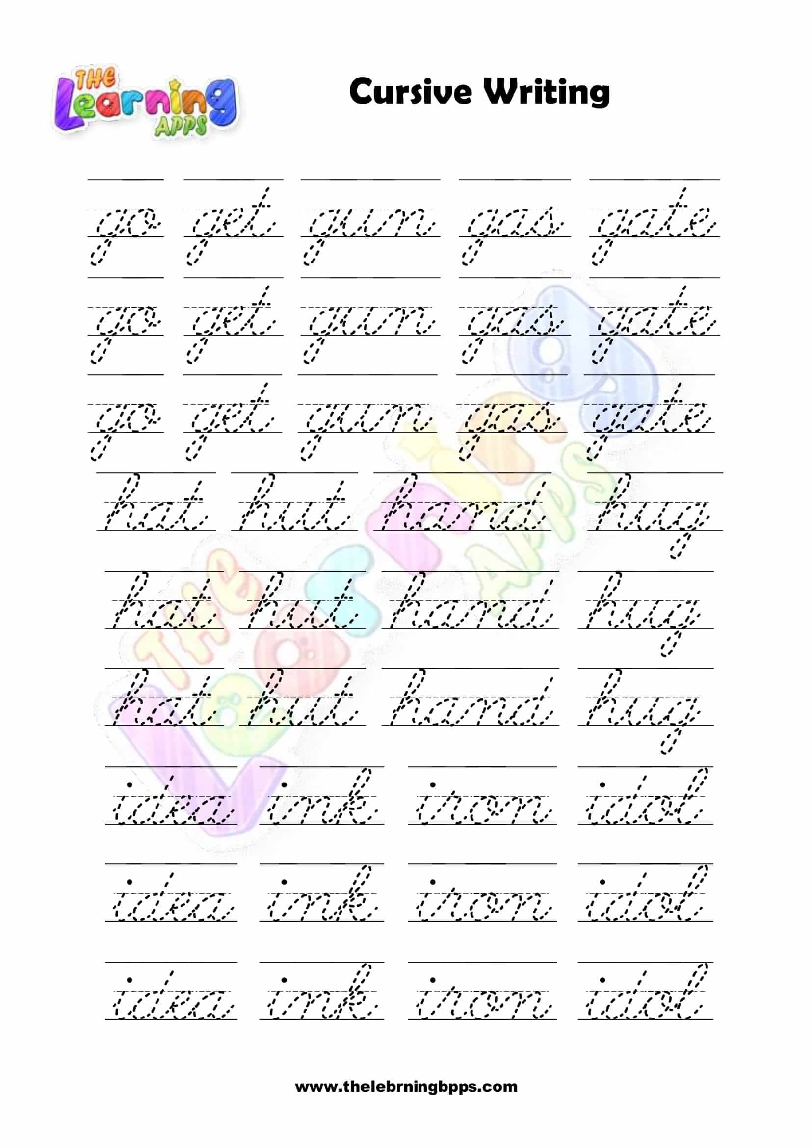 Alphabet Cursive Worksheets For Easy Handwriting Practice Free Worksheets Library
