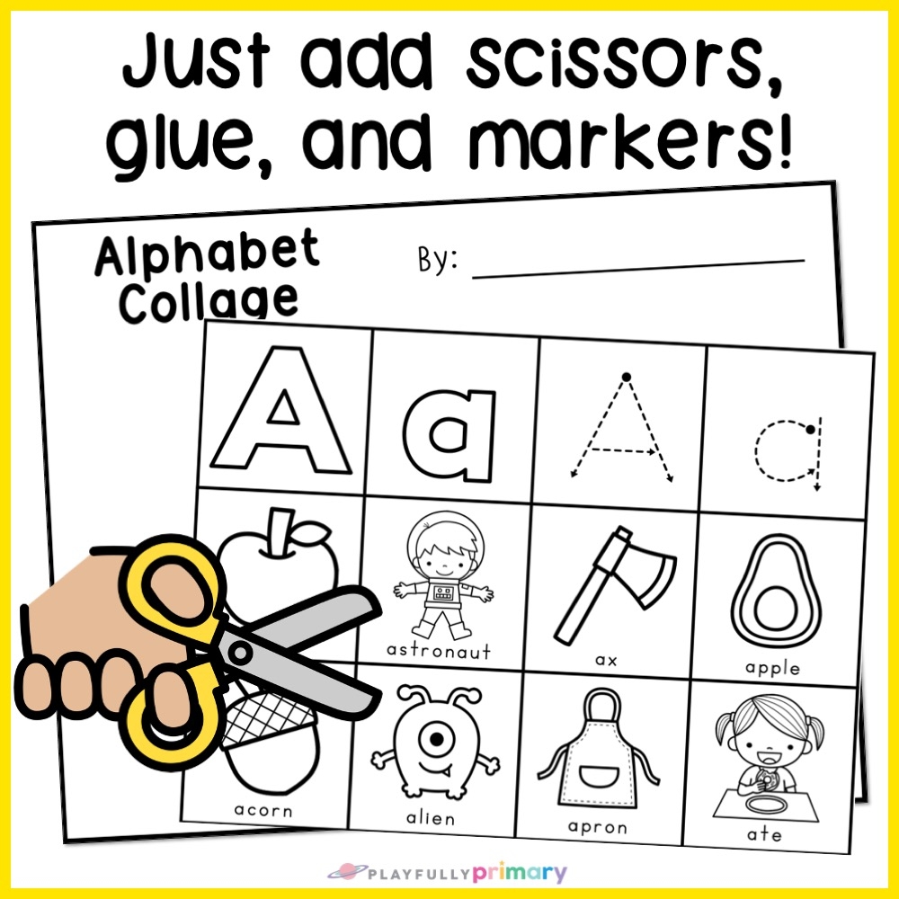 Alphabet Cut And Paste Worksheets Playfully Primary