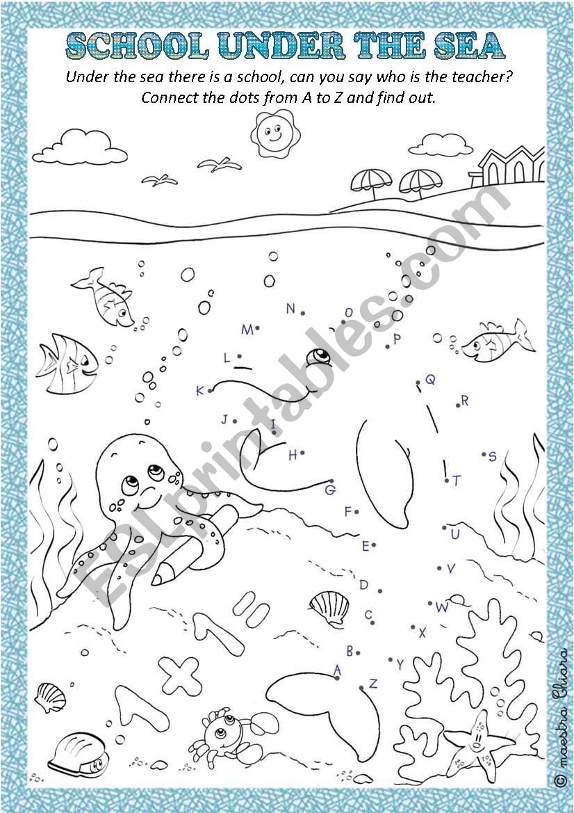 Alphabet Dot To Dot ESL Worksheet By Chiaretta