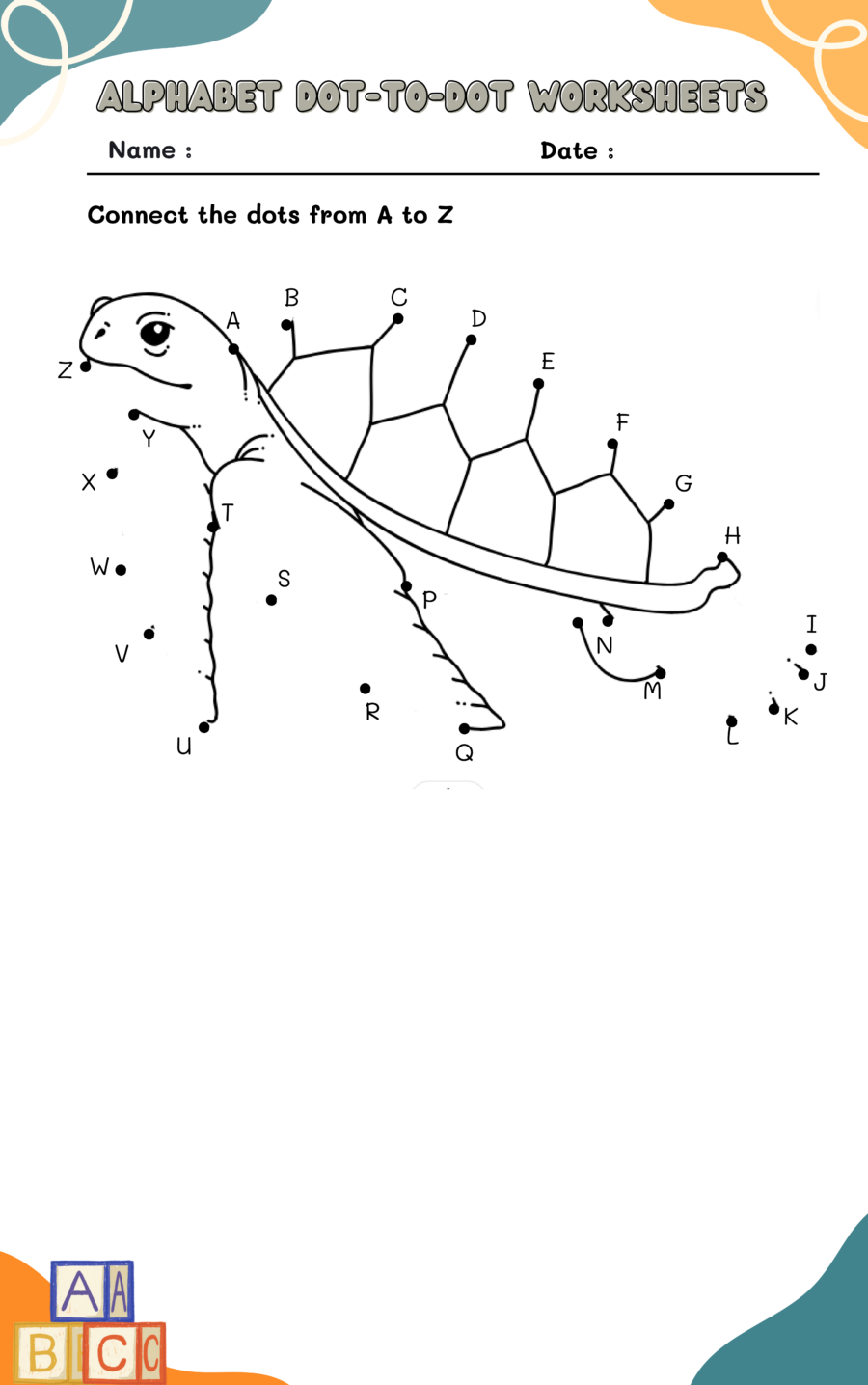 Alphabet Dot to Dot Worksheets WorksheetsGO