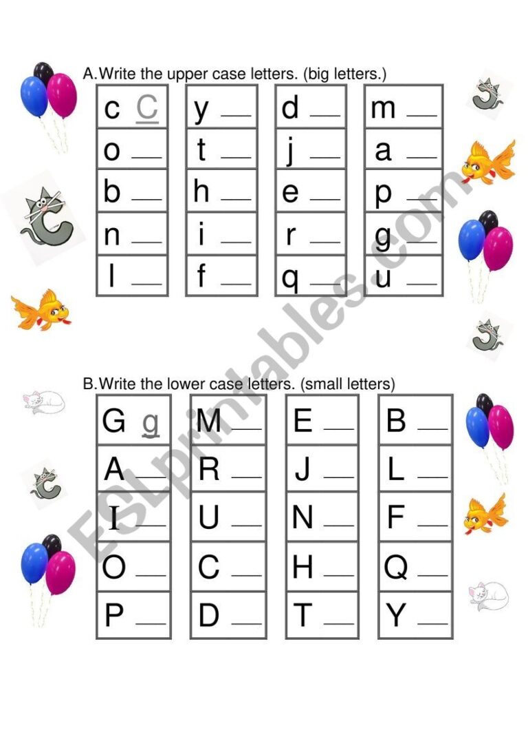 Alphabet Exercise ESL Worksheet By English Land