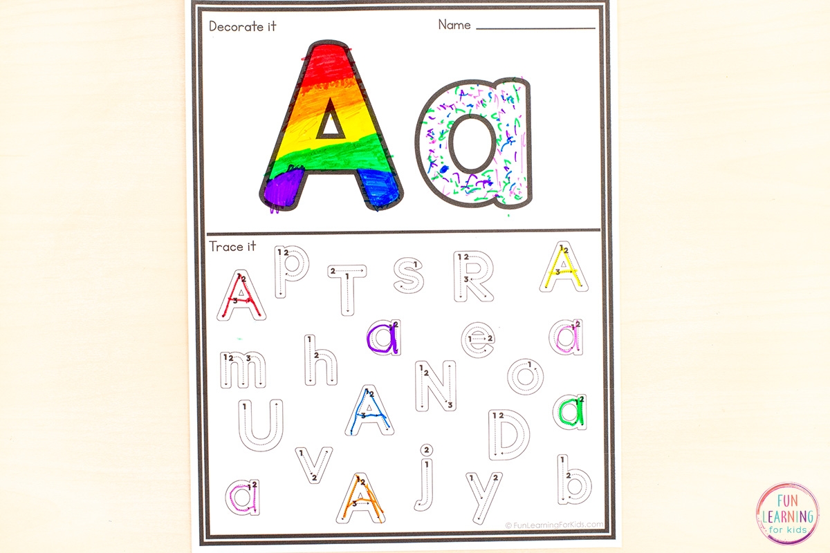 Alphabet Find And Trace The Letter Worksheets