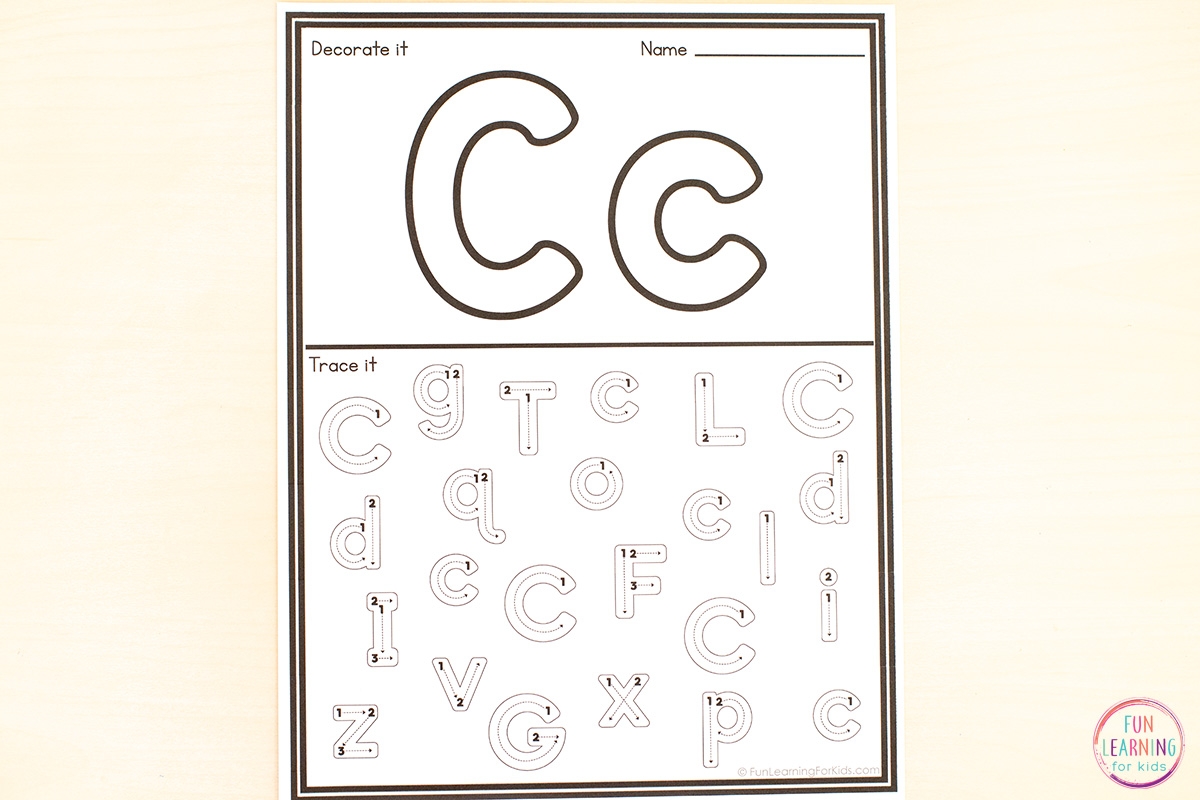 Alphabet Find And Trace The Letter Worksheets