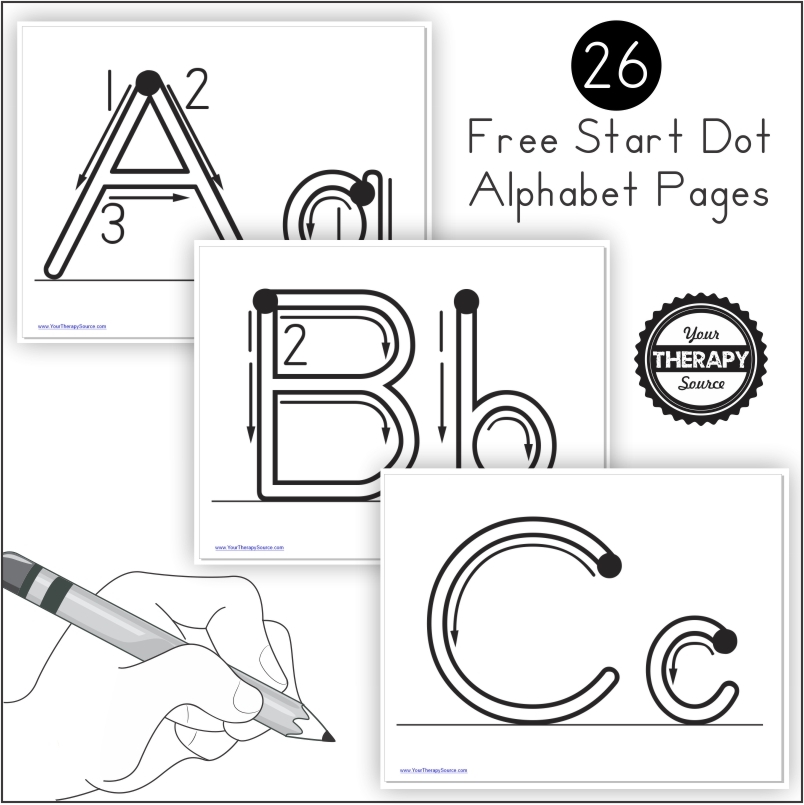 Alphabet Handwriting Practice PDF Freebie With Start Dots And 