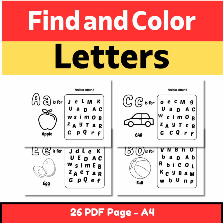 Alphabet Hunt Find And Color Letters Letter Worksheets Activity letter Hunt ABC Made By Teachers