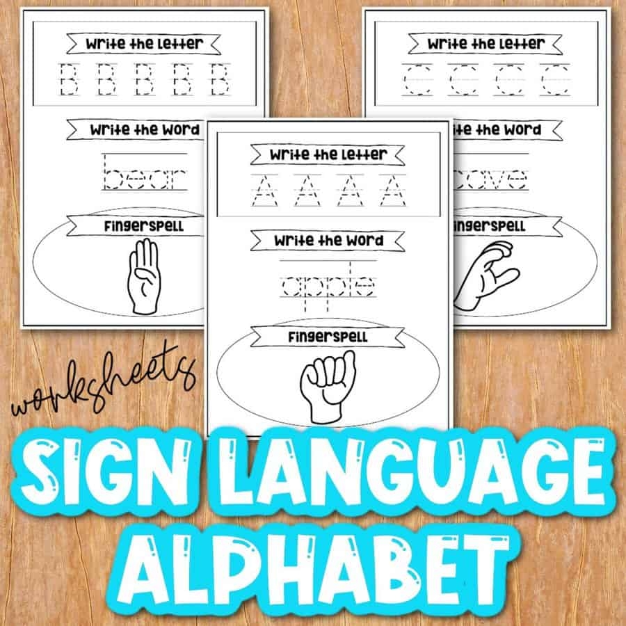 Sign Language Alphabet Worksheet
