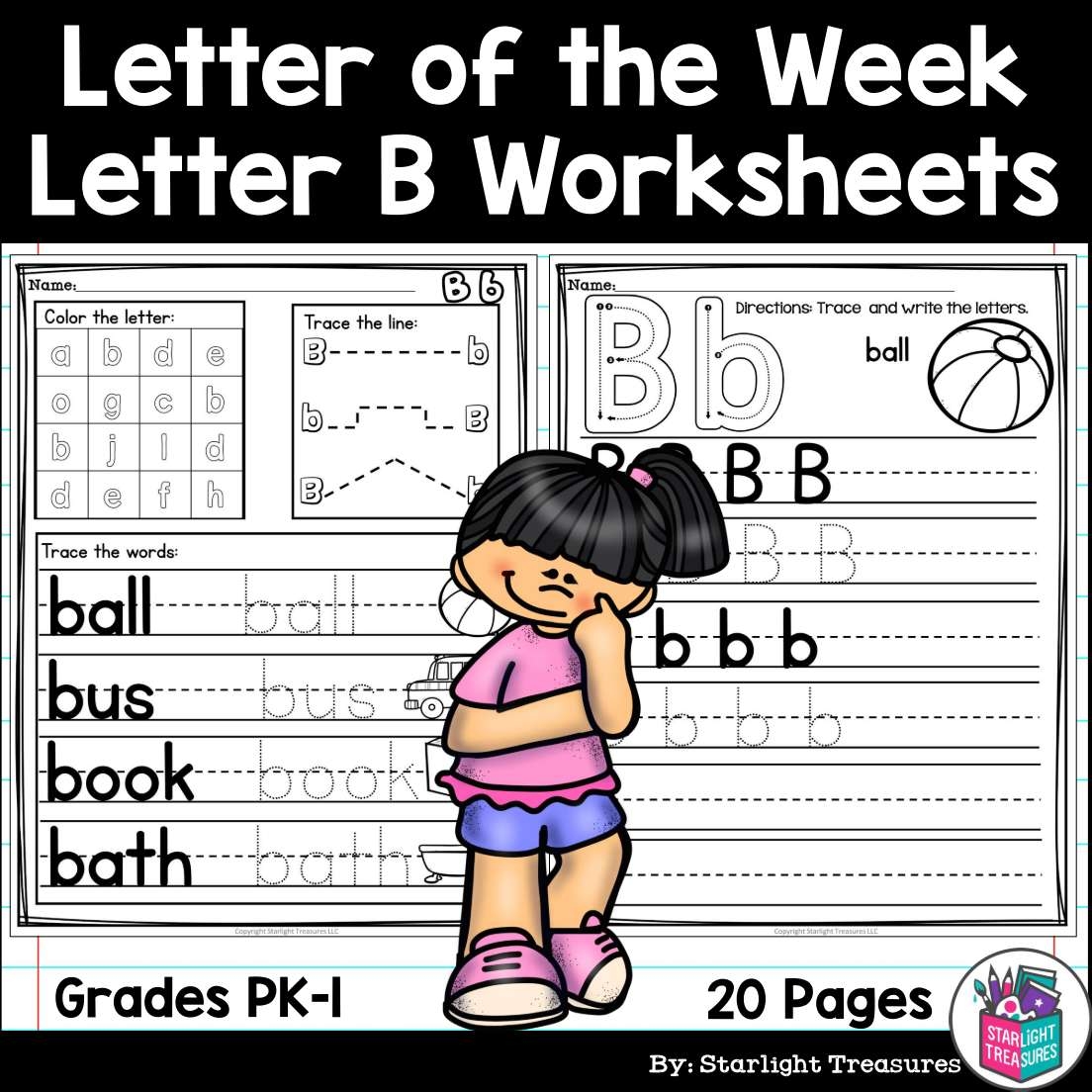 Alphabet Letter Of The Week Worksheets For Early Readers Letter B