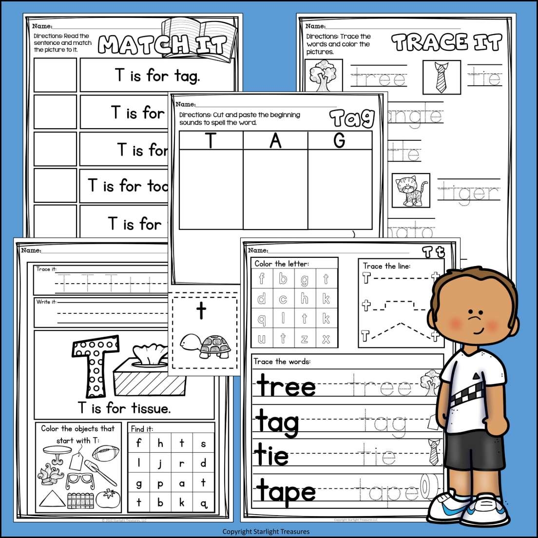 Alphabet Letter Of The Week Worksheets For Early Readers Letter T Made By Teachers