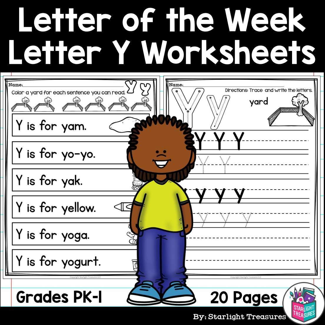 Alphabet Letter Of The Week Worksheets For Early Readers Letter Y Made By Teachers
