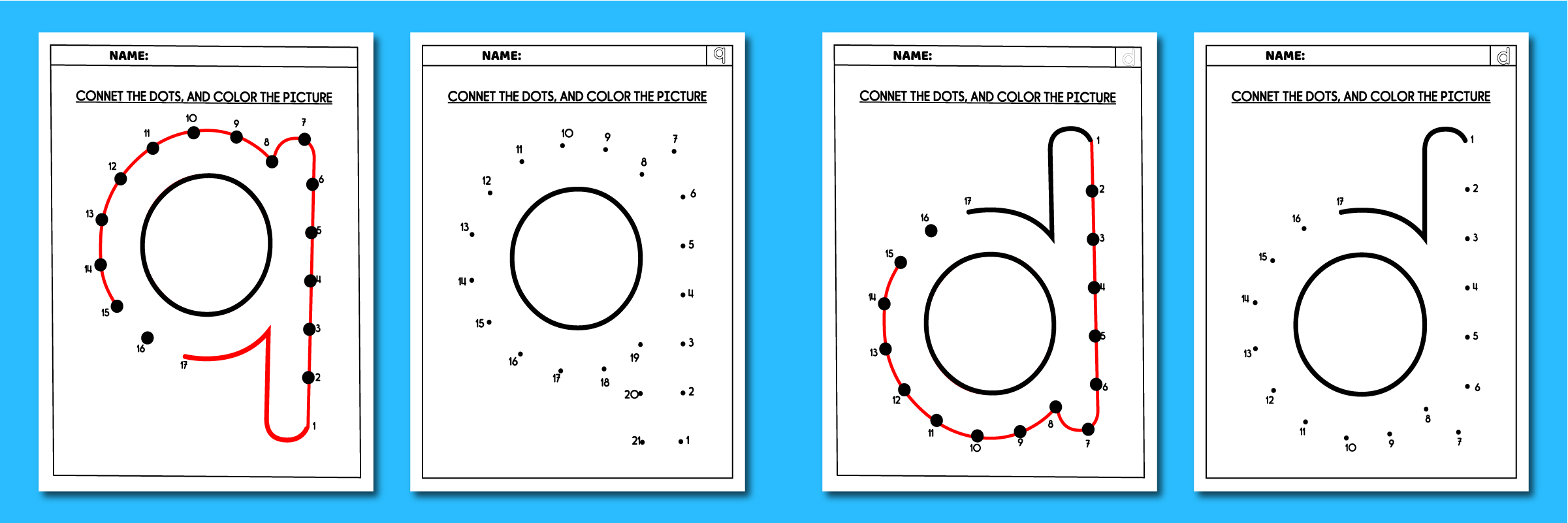 Alphabet Connect The Dots Worksheets