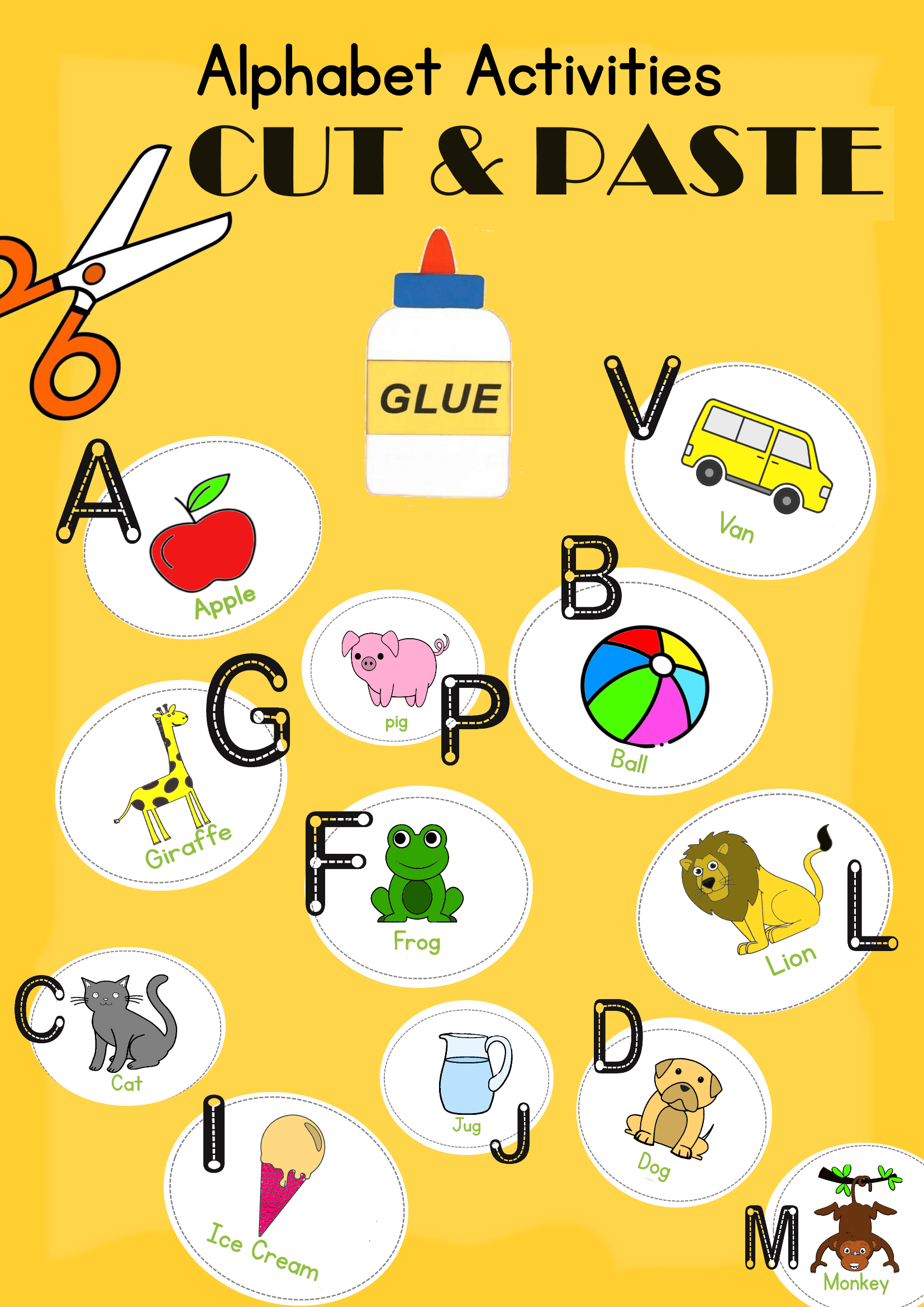 Alphabet New Cut And Paste Activity Book