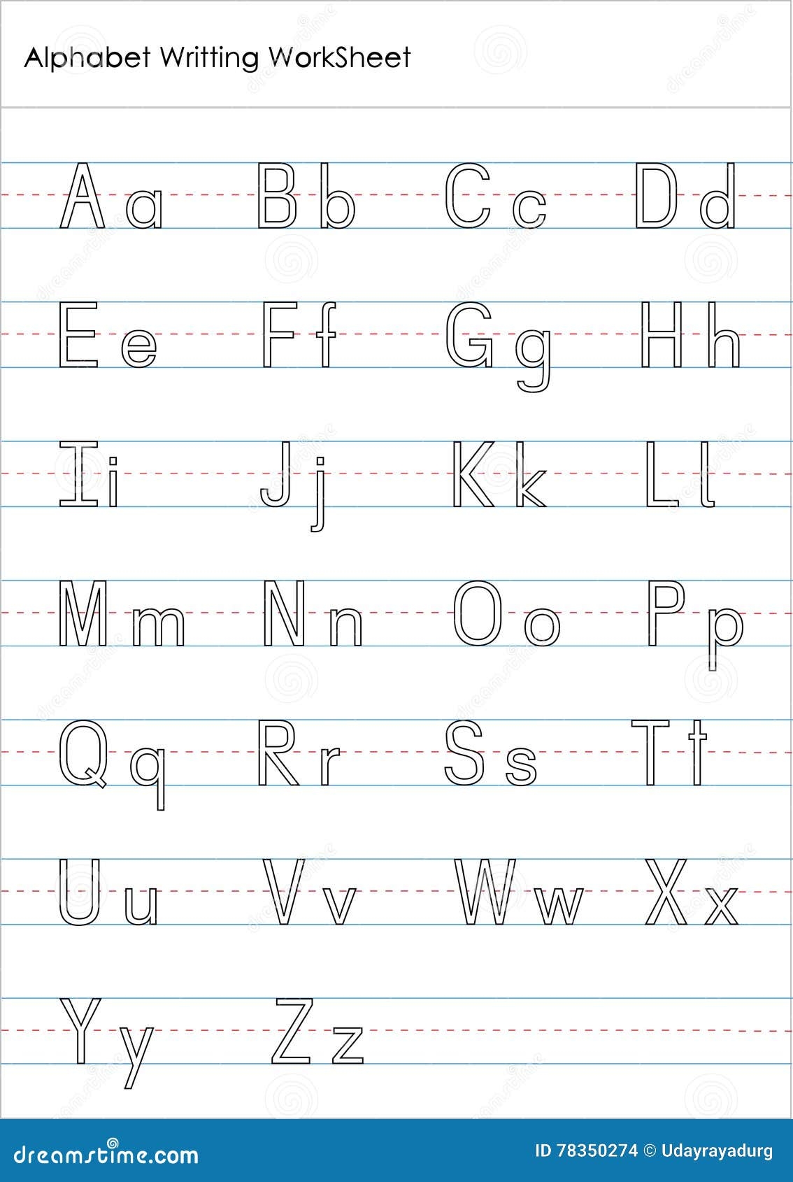 Preschool Alphabet Writing Practice Worksheets