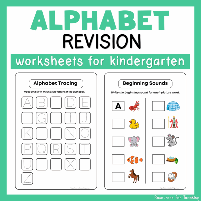 Alphabet Revision Worksheets Resources For Teaching Australia