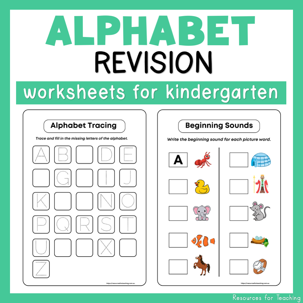 Alphabet Revision Worksheets Resources For Teaching Australia