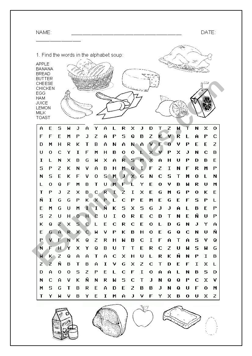 Alphabet Soup ESL Worksheet By JeremyHillaryBoobPhd
