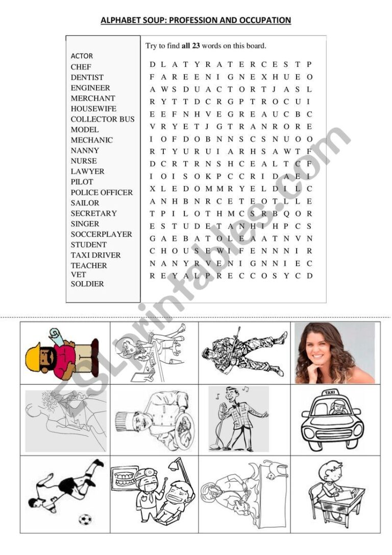 Alphabet Soup ESL Worksheet By Lizbetsc0209