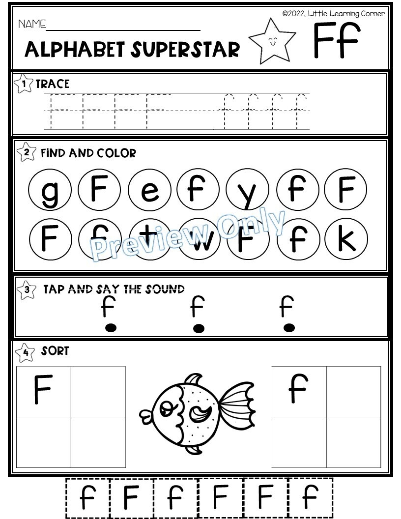 Superstar Worksheets Alphabet