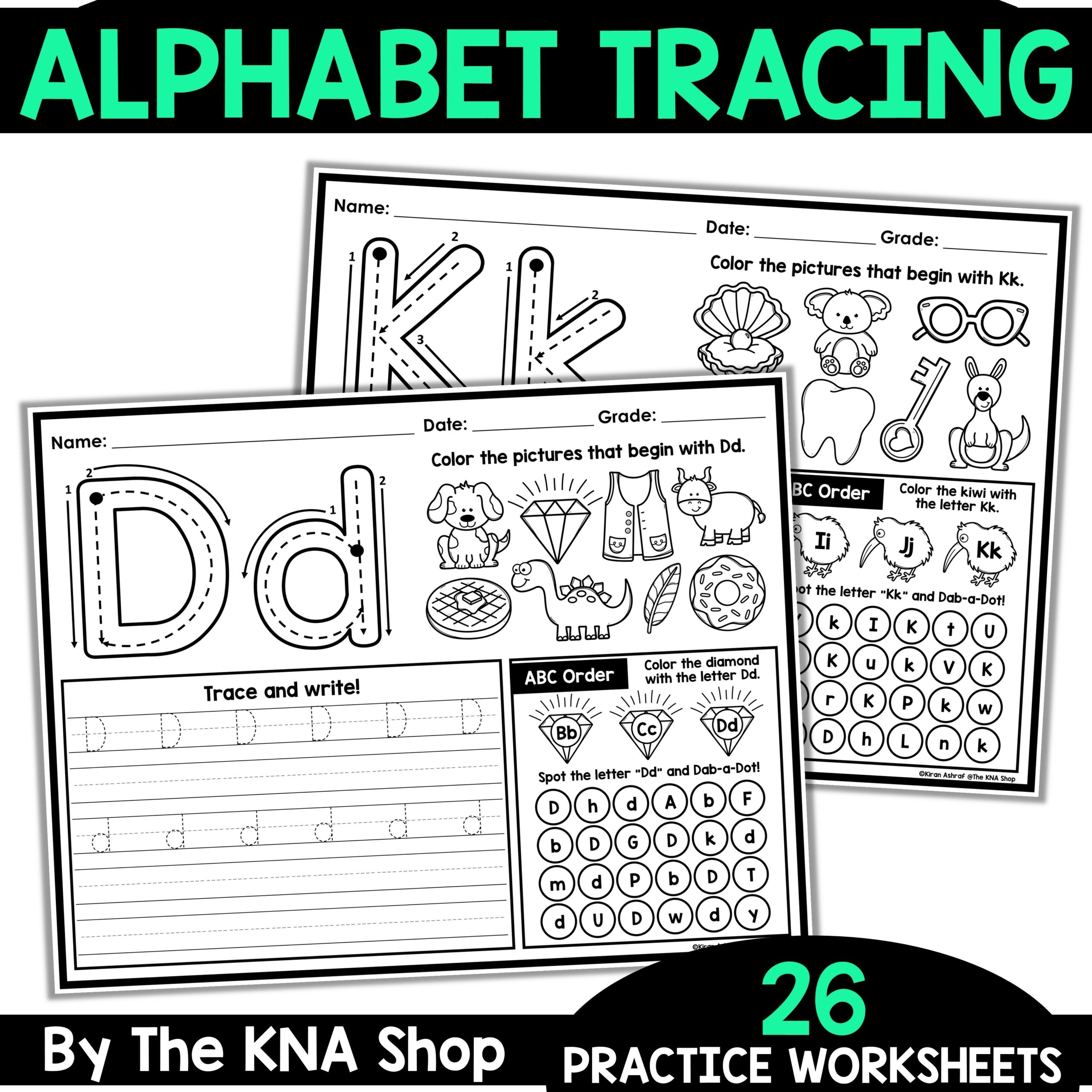 Alphabet Tracing Worksheets Made By Teachers