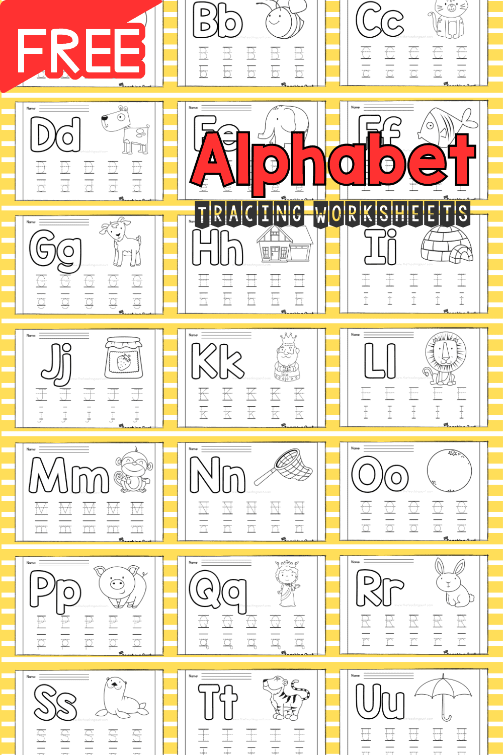 Printable Alphabet Tracing Worksheets Pdf