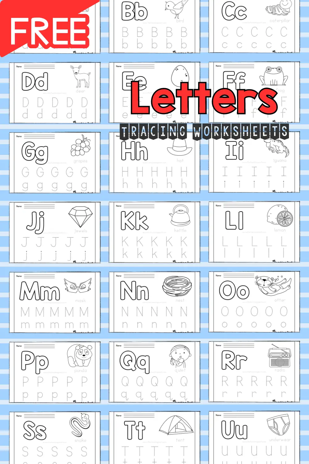 Free Alphabet Tracing Worksheets Pdf Download