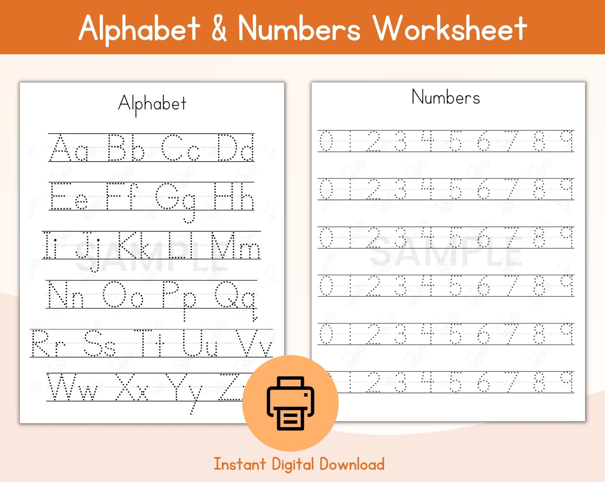 Numbers And Alphabet Worksheets