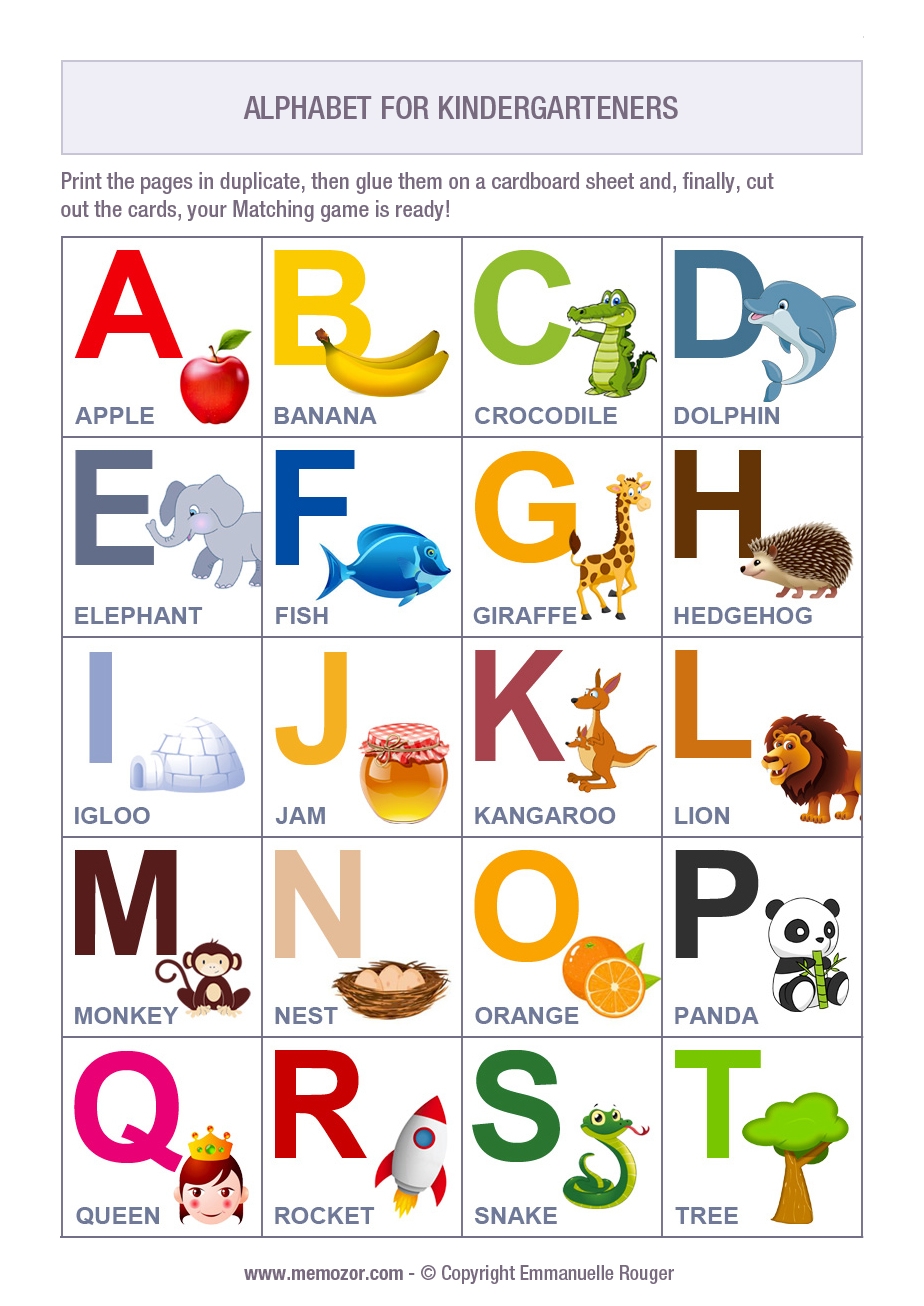 Preschool Alphabet Games Printable
