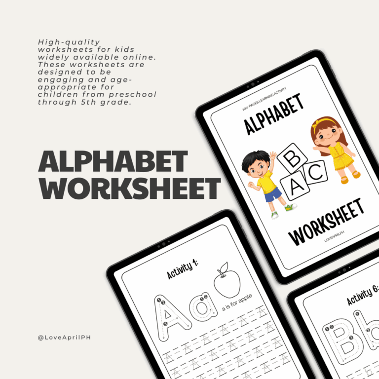 Alphabet Worksheet For Kids 100 Pages By Aprilpunongbayan