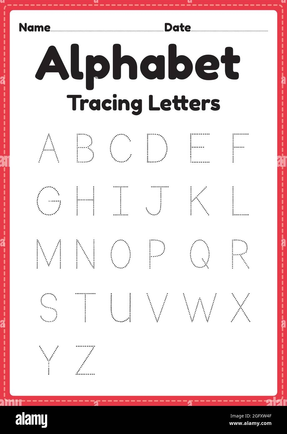 Alphabet Worksheet Hi res Stock Photography And Images Alamy