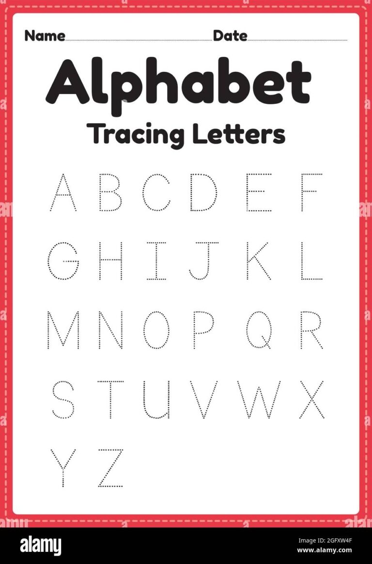Alphabet Worksheet Hi res Stock Photography And Images Alamy