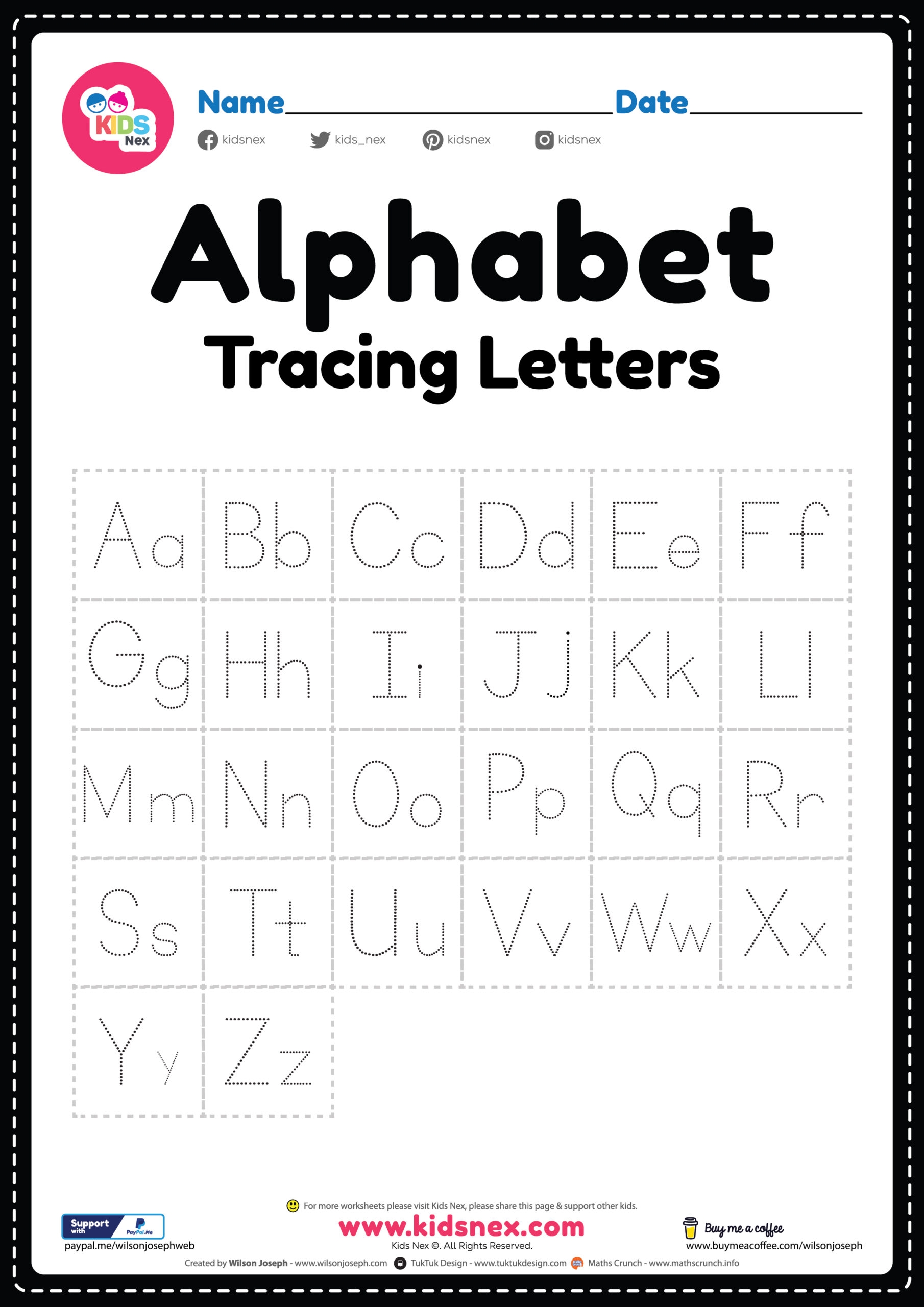 Alphabet Worksheets KidsNex