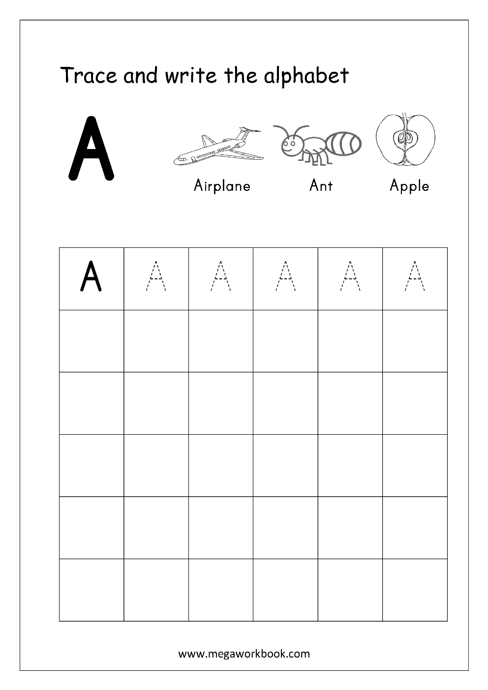 Alphabet Worksheets Preschool Alphabet Worksheets Capital Letters Uppercase MegaWorkbook