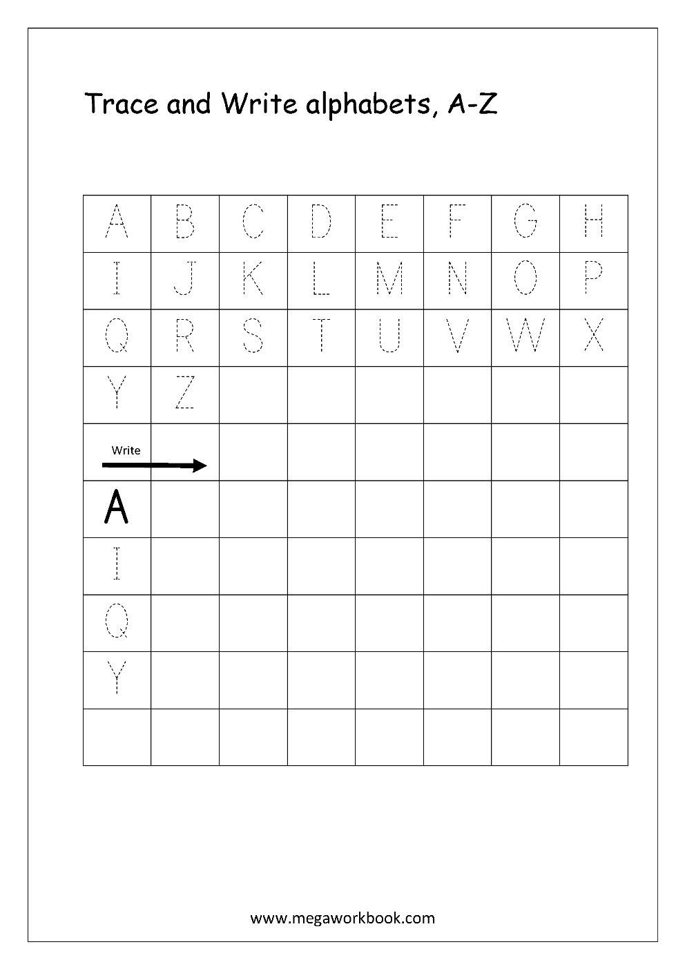 Alphabet Worksheets Preschool Alphabet Worksheets Capital Letters Uppercase MegaWorkbook